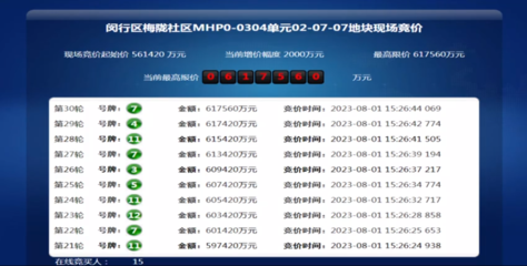 上海二輪土拍下半場(chǎng)首日:15中0后綠城上海年內(nèi)首拿地